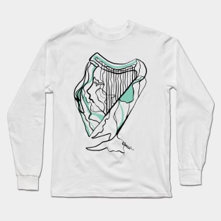 Single Line - Harpist Long Sleeve T-Shirt